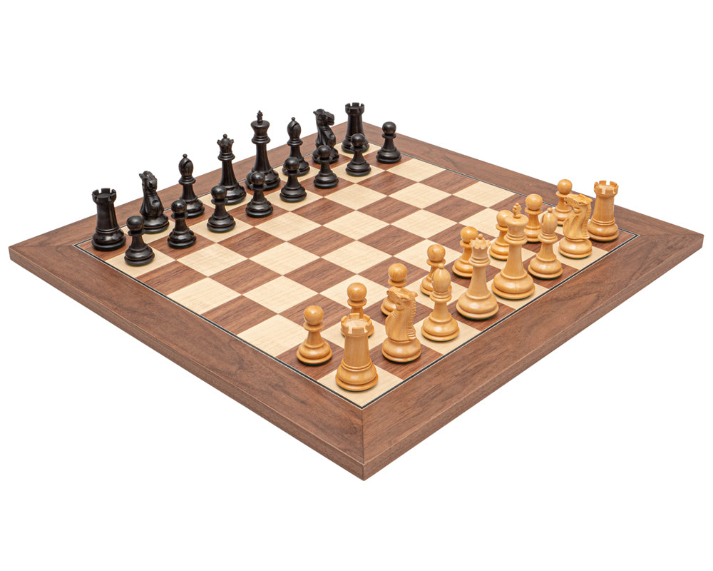 The Warwick Grand Black And Walnut Chess Set