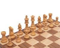 The Conquest Walnut And Black Folding Chess Set