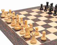 Classic Staunton Tiger Ebony And Black Chess Set