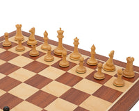 The 1850 London Limited Edition Ebony And Mahogany Deluxe Chess Set With Chess Piece Storage Case And Chess Clock