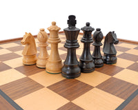 The Down Head Black And Mahogany Chess Set With Cabinet