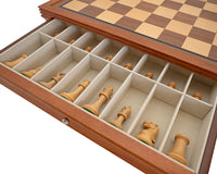 Sovereign Ebony And Mahogany Luxury Chess Set With Cabinet