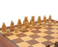 The Regency Chess Isle Of Lewis Mahogany-Framed Cabinet Luxury Chess Set
