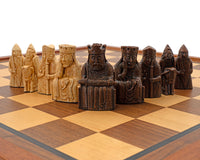 The Regency Chess Isle Of Lewis Mahogany-Framed Cabinet Luxury Chess Set