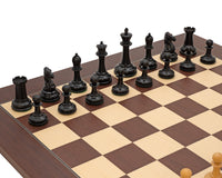 The Harrwitz Black And Mongoy Chess Set With Chess Piece Storage Case