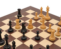 The Harrwitz Black And Mongoy Chess Set With Chess Piece Storage Case