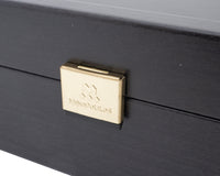 Dark Wood Chess Pieces Storage Case - Large