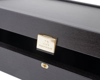 Dark Wood Chess Pieces Storage Case - Large