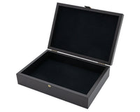 Dark Wood Chess Pieces Storage Case - Large